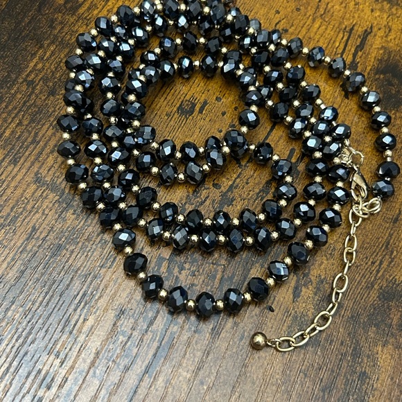 Joan Rivers Faceted Black Bead Necklace – Adjustable Glam Statement. E1004 - Picture 4 of 8
